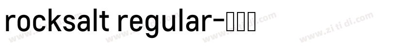 rocksalt regular字体转换